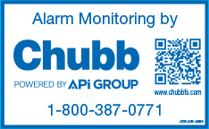 452-4260 - CHUBB ALARM MONITORING LABEL