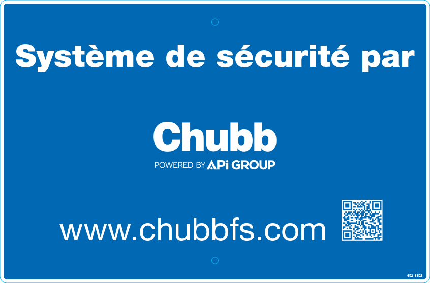 452-1152 - SECURITY BY CHUBB LABEL [FR]