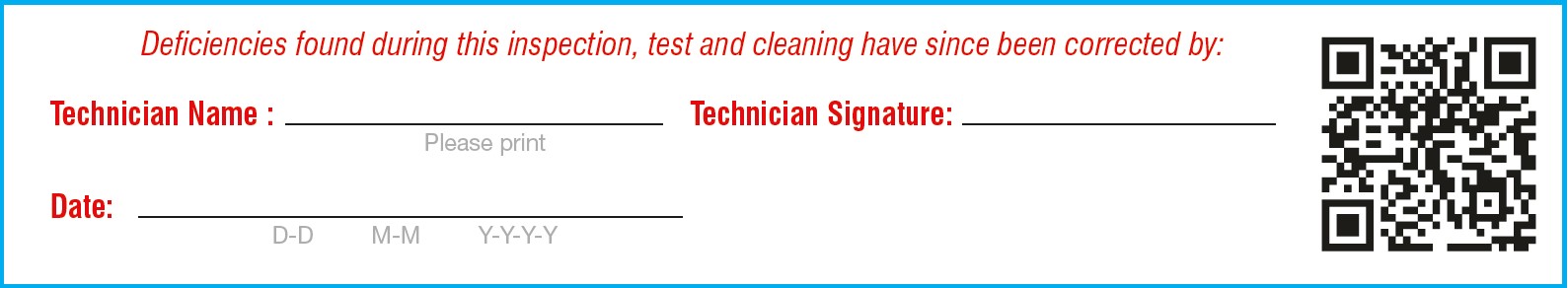 85000-C3924B - DEFICIENCIES STICKER
