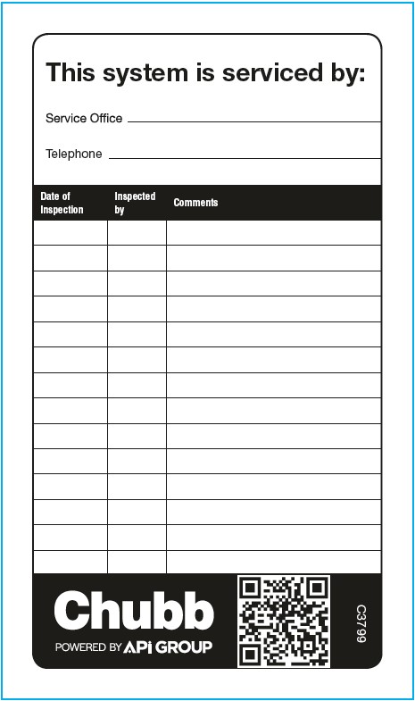 85000-C3799 - SERVICE INSPECTION STICKER